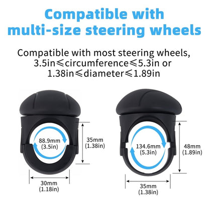 Automobile Multifunctional Bearing Steering Wheel Power Ball(Oval Black) - Steering Wheel Accessories by buy2fix | Online Shopping UK | buy2fix