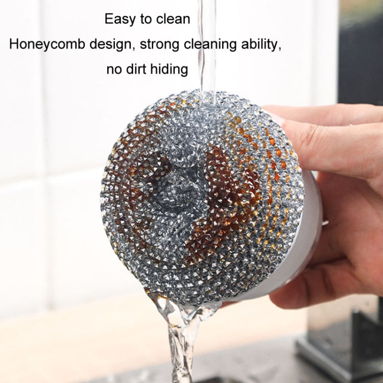 Kitchen Press Stain Removal Brush With Soap Dispenser Descaling Cleaning Pot Brush(White) - Cleaning Tools by buy2fix | Online Shopping UK | buy2fix