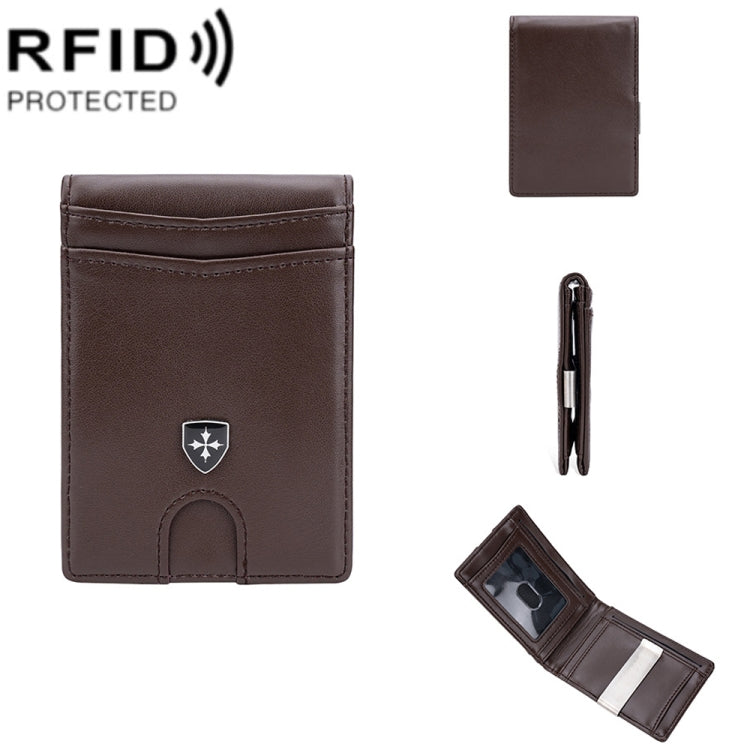 Baellerry RFID Anti-Theft Multi-Card Slot Contrasting Color Wallet Card Holder(Coffee) - Antimagnetic RFID Package by Baellerry | Online Shopping UK | buy2fix