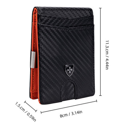 Baellerry RFID Anti-Theft Multi-Card Slot Contrasting Color Wallet Card Holder(Black Orange) - Antimagnetic RFID Package by Baellerry | Online Shopping UK | buy2fix