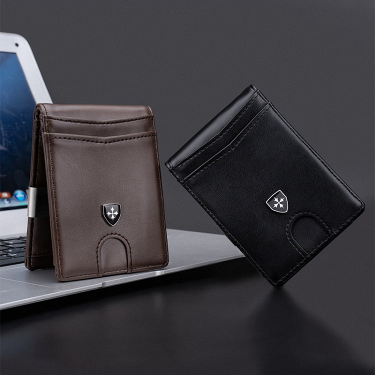 Baellerry RFID Anti-Theft Multi-Card Slot Contrasting Color Wallet Card Holder(Coffee) - Antimagnetic RFID Package by Baellerry | Online Shopping UK | buy2fix