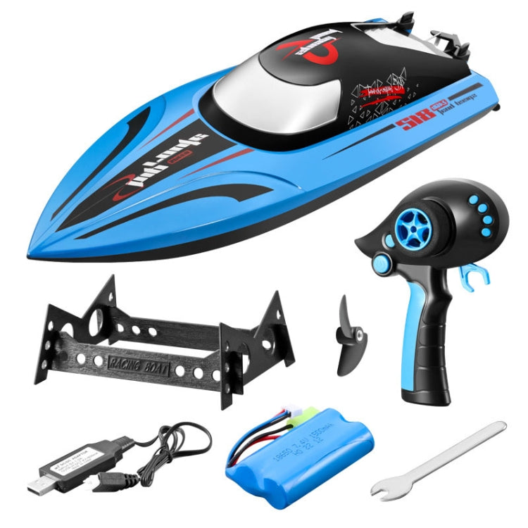 812 High-Speed RC Boat Large Horsepower Speedboat Long Endurance Waterproof Boys Water Toy Dual Batteries(Orange) - RC Boats by buy2fix | Online Shopping UK | buy2fix