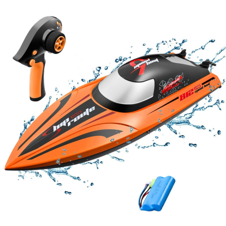 812 High-Speed RC Boat Large Horsepower Speedboat Long Endurance Waterproof Boys Water Toy Dual Batteries(Orange) - RC Boats by buy2fix | Online Shopping UK | buy2fix