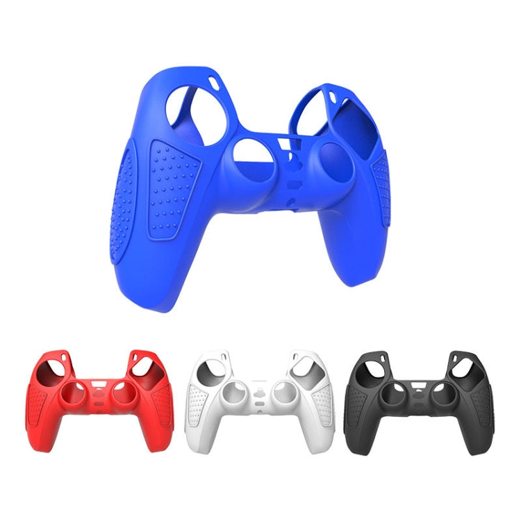 For PS5 Gamepad Silicone Protective Case Anti-Skid Soft Silicone Cover, Color: Black+2 Hats - Cases by buy2fix | Online Shopping UK | buy2fix