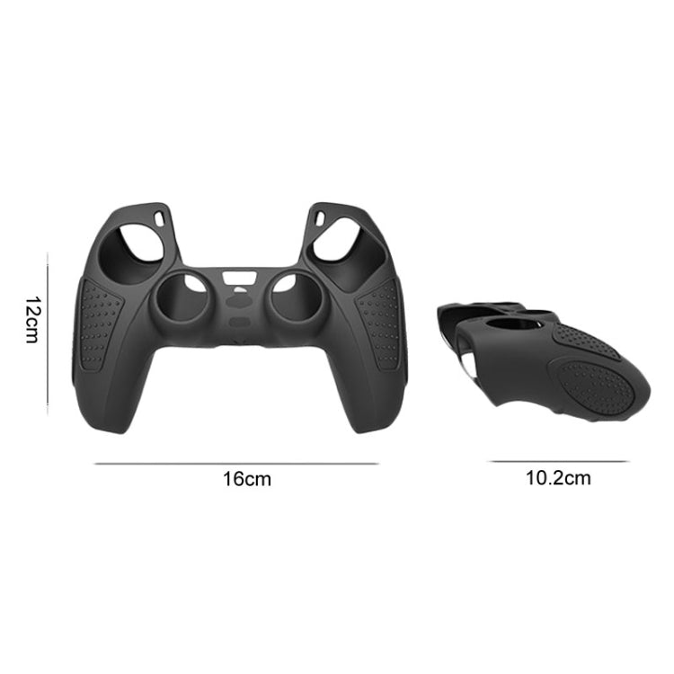 For PS5 Gamepad Silicone Protective Case Anti-Skid Soft Silicone Cover, Color: Black+8 Hats - Cases by buy2fix | Online Shopping UK | buy2fix