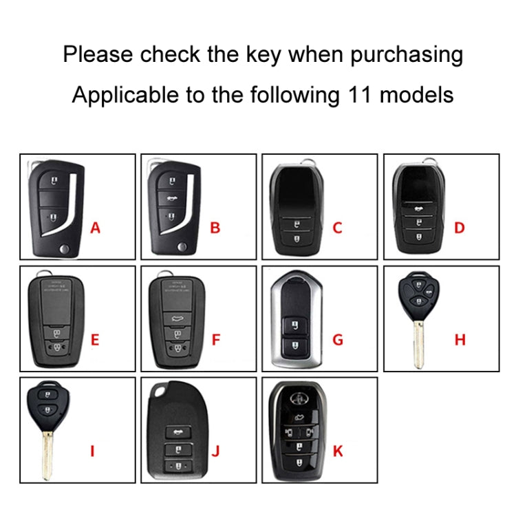 For Toyota Car Key Cover Multifunctional Keychain Anti-lost Number Plate, Style: I - Car Key Cases by buy2fix | Online Shopping UK | buy2fix