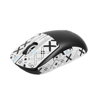 For Logitech GPW 2-Generation Mouse Anti-Slip Stickers Absorb Sweat Paste, Color: White Print Half Surround - Silicone / Sticker by buy2fix | Online Shopping UK | buy2fix