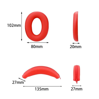 For Sony ULT Wear WH-Ult900N Headset 1pair Silicone Ear Pads Cushion Cover(Red) - Earmuff & Pad by buy2fix | Online Shopping UK | buy2fix