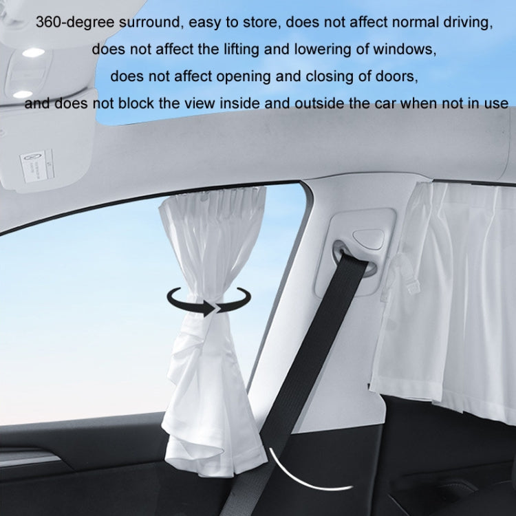 For Tesla Model Y 4pcs Black Car Side Window Privacy Sun Protection Curtain - Window Foils & Solar Protection by buy2fix | Online Shopping UK | buy2fix