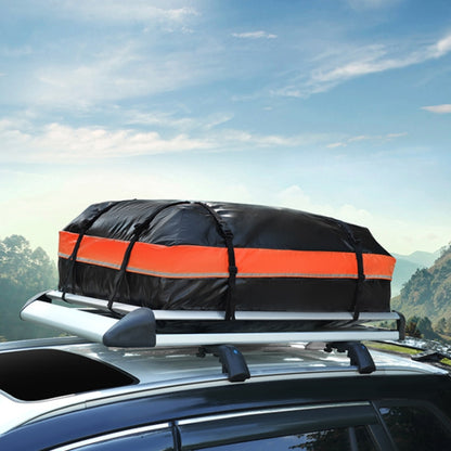 15 Cubic Feet Waterproof Car Roof Storage Luggage Bag(Black) - Roof Racks by buy2fix | Online Shopping UK | buy2fix