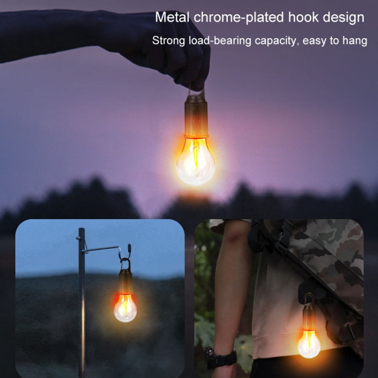 Outdoor LED Tungsten Tent Camping Light Type-C Charging Retro Ambiance Night Lamp(T03) - Camping Lighting by buy2fix | Online Shopping UK | buy2fix