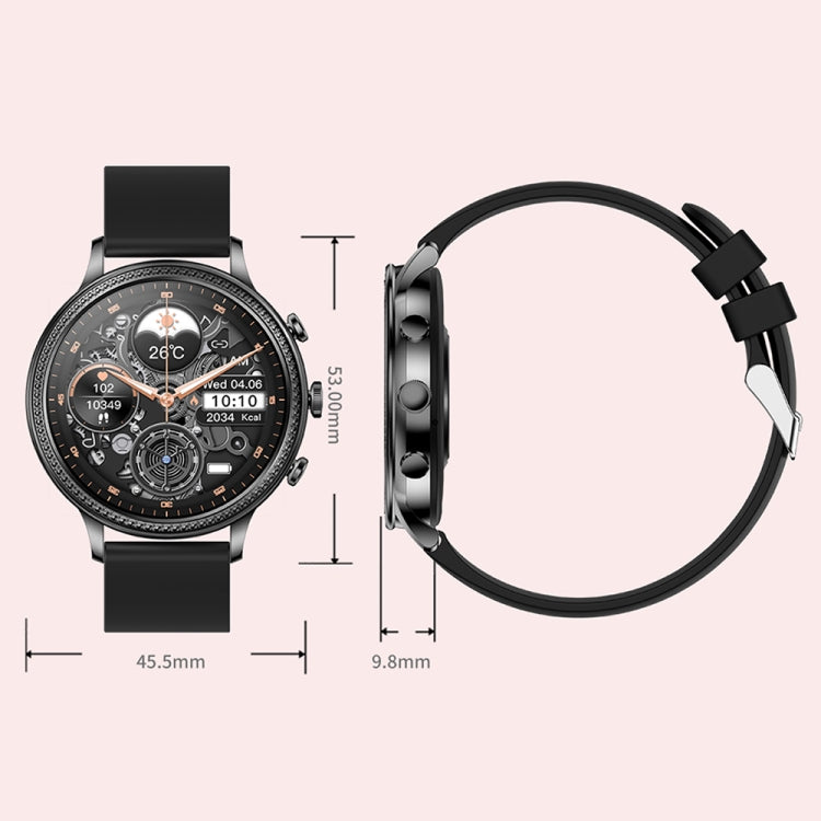 V60 1.39 Inch Health Monitoring Multifunctional Waterproof Bluetooth Call Smart Watch, Color: Silver Steel - Smart Watches by buy2fix | Online Shopping UK | buy2fix