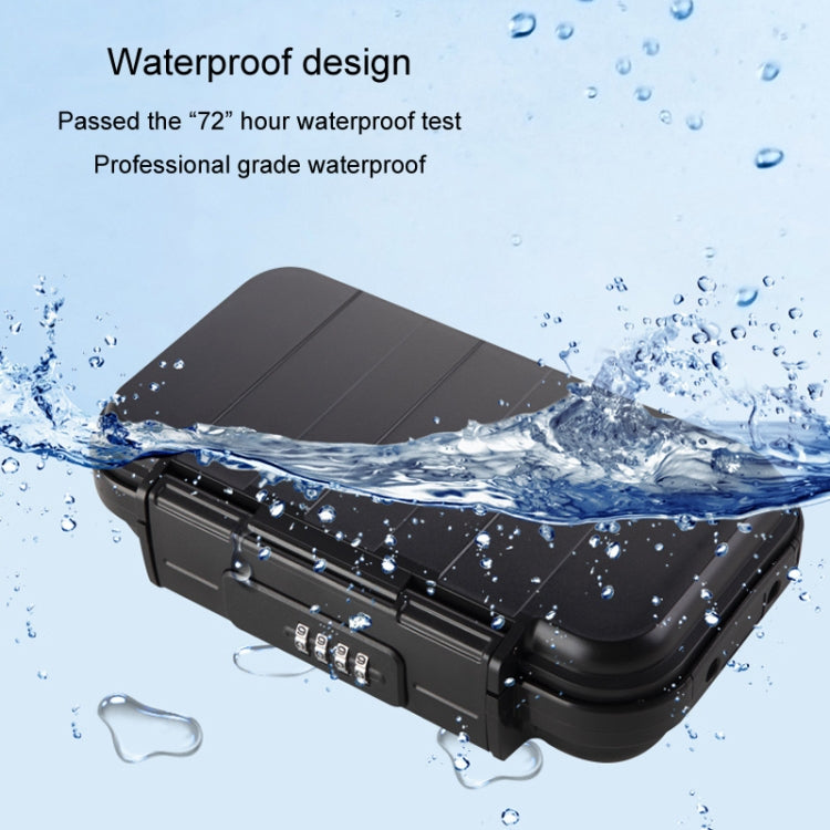 Outdoor Waterproof Beach Password Box Swimming Pool Cell Phone Keys Safe Deposit Box(Black) - Safety Box by buy2fix | Online Shopping UK | buy2fix