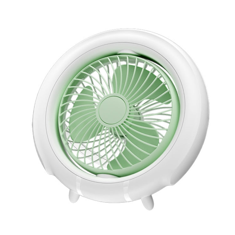 Night Light Desktop Folding Fan Outdoor Camping Hanging Mini Fan, Color: Green Upgraded - Electric Fans by buy2fix | Online Shopping UK | buy2fix