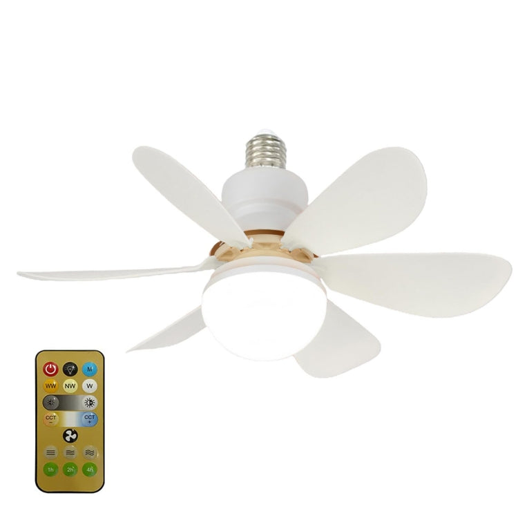 Home Small Fan Light E27 Snail Mouth Suspension Fan Lamp, Size: 520x185mm 40W White(Remote Control Without Base) - Electric Fans by buy2fix | Online Shopping UK | buy2fix