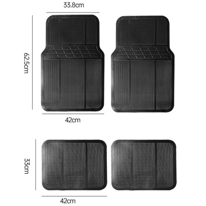 4pcs/Set Car PVC Anti-slip Waterproof Durable Floor Mats(Stripes) - Floor Mats by buy2fix | Online Shopping UK | buy2fix