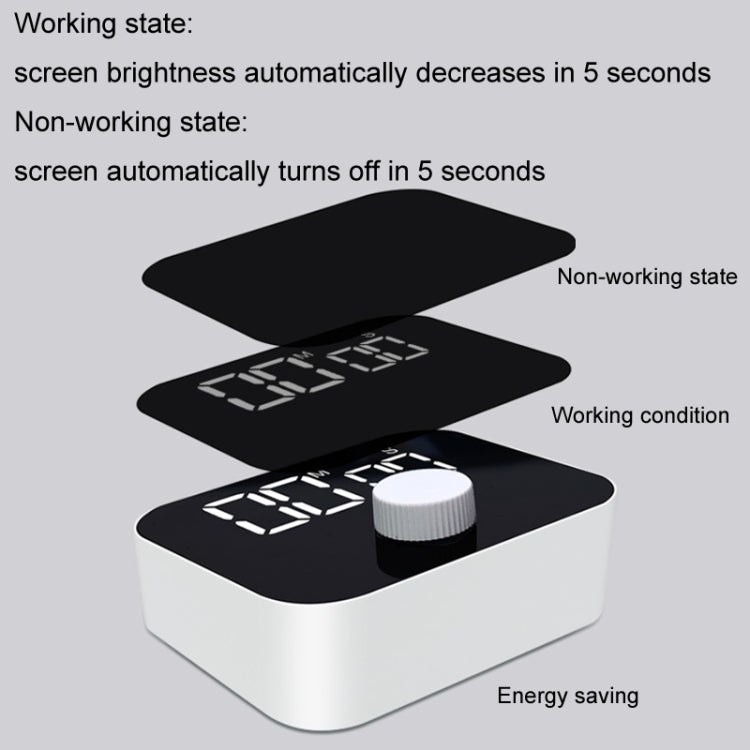 YS LED Rotating Timer IlSent Kitchen Time Manager(White) - Digital Countdown by YS | Online Shopping UK | buy2fix