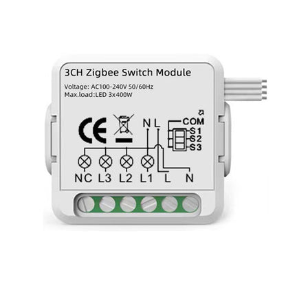 3CH Zigbee Smart Switch Module For Alexa / Google Home / Tuya Smart Life APP - Smart Switch by buy2fix | Online Shopping UK | buy2fix