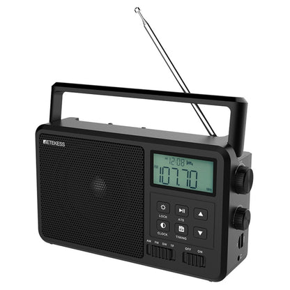 Retekess TR638 LCD Digital Display Full-Band Bluetooth FM Radio Support External Antenna(US Plug) - Radio Player by Retekess | Online Shopping UK | buy2fix