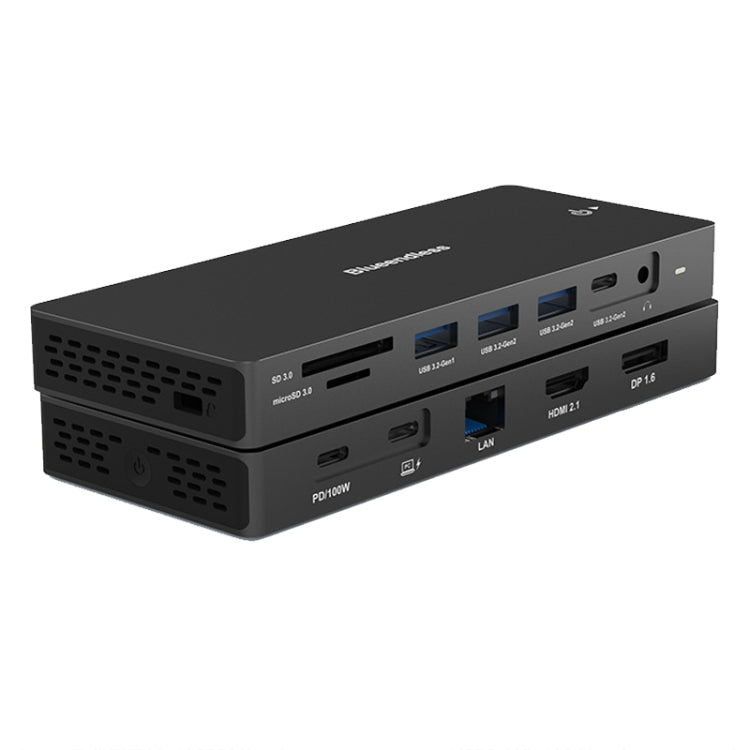 Blueendless 12-In-1 HD Multifunctional Docking Station 10Gbps Splitter With Switch(Dual 8K HDMI+DP) - USB HUB by Blueendless | Online Shopping UK | buy2fix