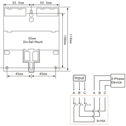 SINOTIMER TM613 380V 16A Three-Phase Programmable Time Switch With Backlight - Switch by SINOTIMER | Online Shopping UK | buy2fix