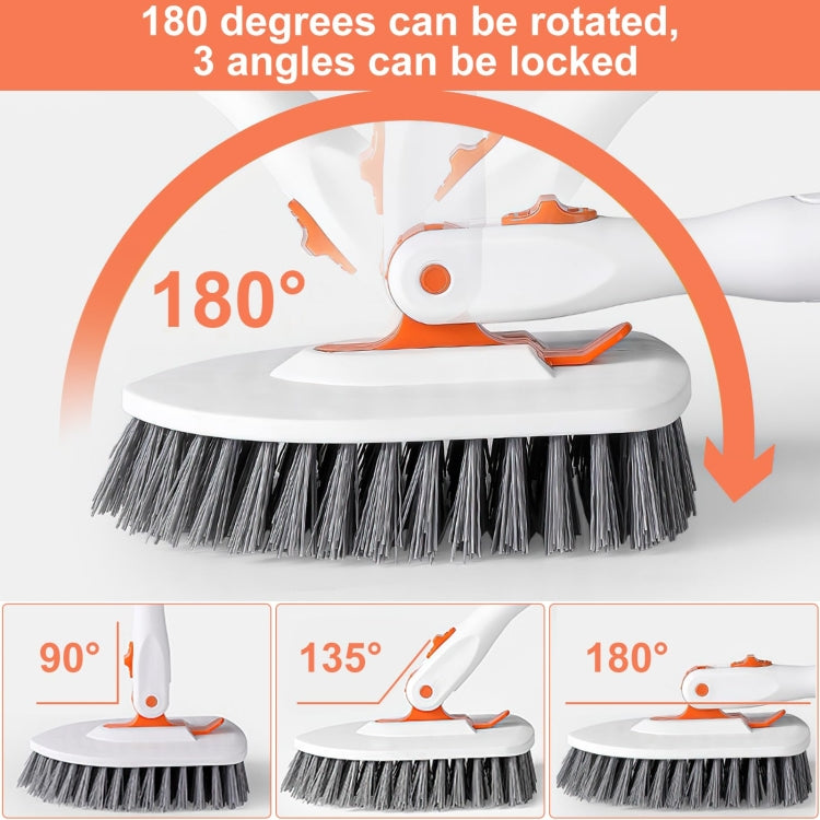 Shower Cleaning Brush With 52 Inch Adjustable Handle Tub Tile Scrubber Brush, Spec: Set 5 - Handheld Cleaner & Mops by buy2fix | Online Shopping UK | buy2fix