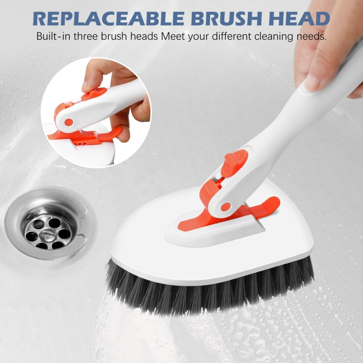 Shower Cleaning Brush With 52 Inch Adjustable Handle Tub Tile Scrubber Brush, Spec: Set 2 - Handheld Cleaner & Mops by buy2fix | Online Shopping UK | buy2fix