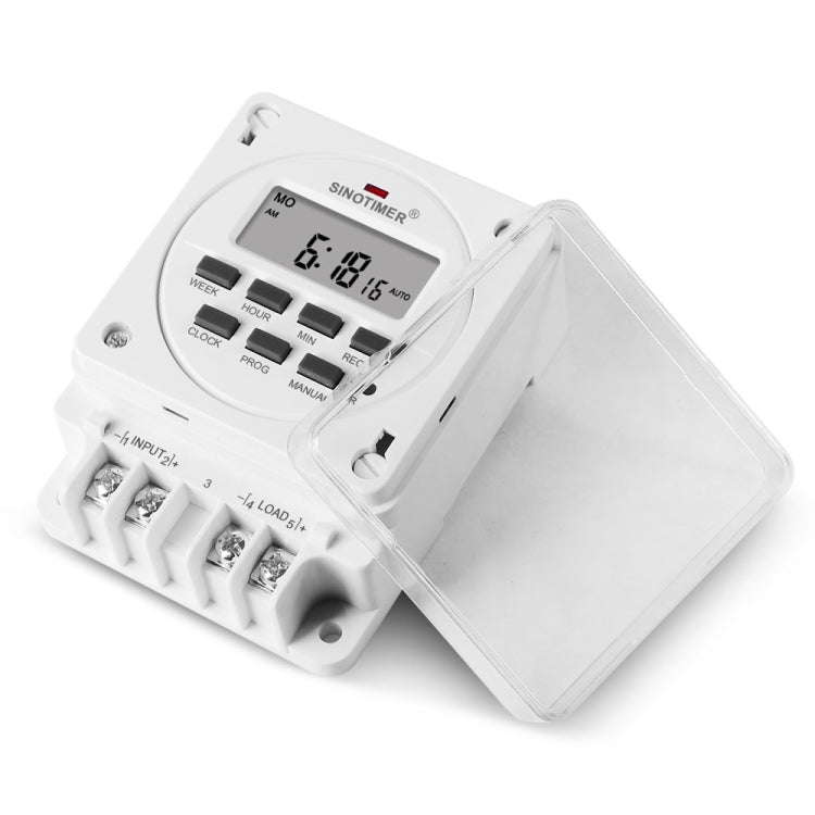 SINOTIMER TM618E -2 220V Smart Digital 7 Days Programmable Timer Switch 16A Controller With Mounting Base - Switch by SINOTIMER | Online Shopping UK | buy2fix