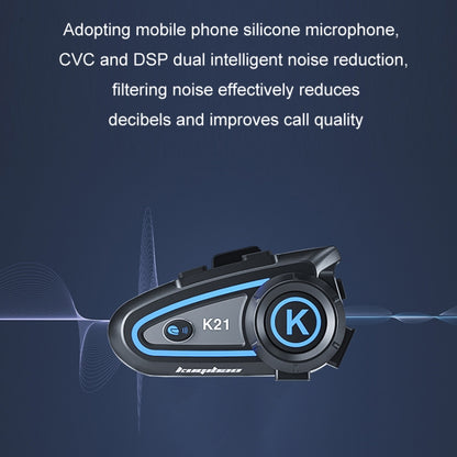 KUQIBAO Motorcycle Helmet Long-lasting Waterproof Bluetooth Headset with Light(Soft Microphone) - Motorcycle Walkie Talkie by KUQIBAO | Online Shopping UK | buy2fix