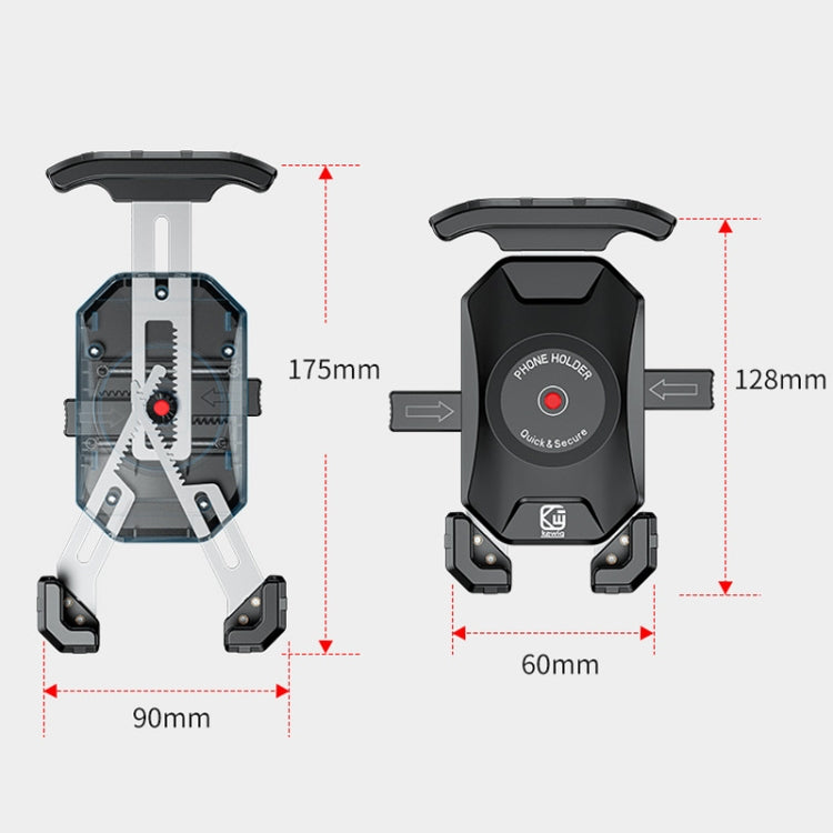 Kewig Motorcycle Heightened Navigation Bracket Outdoor Riding Anti-Theft Cell Phone Holder, Model: M14-C3 - Holder by Kewig | Online Shopping UK | buy2fix