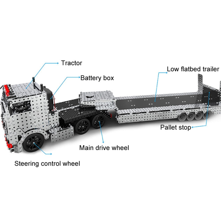 2011pcs / Box ZBToys Building Blocks Mechanical Toys Hand-Assembled Remote Control Trailer Metal Model - RC Cars by ZBToys | Online Shopping UK | buy2fix