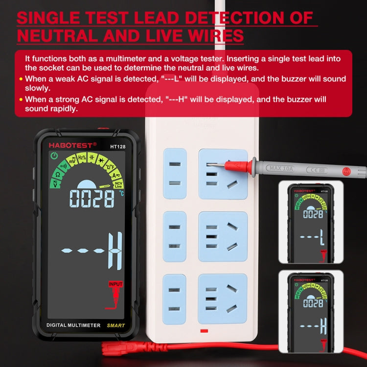 HABOTEST Automatic Range Digital Display Ultra-Clear Intelligent Current Multimeter - Digital Multimeter by HABOTEST | Online Shopping UK | buy2fix