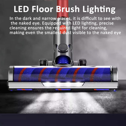 For Dyson V7 V8 V10 V11 V15 V8 Slim Vacuum Cleaner Soft Velvet Floor Brush Head with LED Lighting Independent Motor - For Dyson Accessories by buy2fix | Online Shopping UK | buy2fix