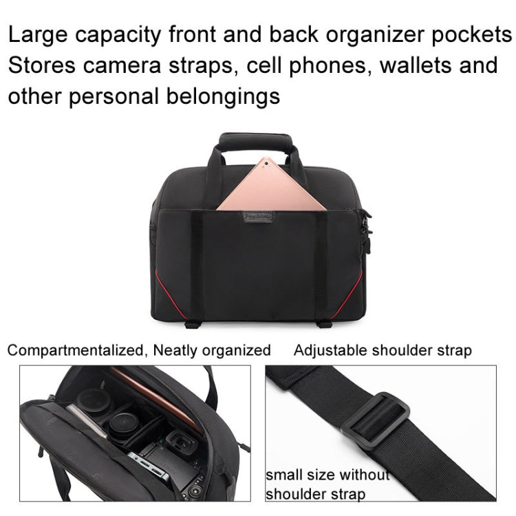 Cwatcun D109 Portable Casual Waterproof Multi-Function Camera Storage Photography Bag, Color: Small Black - Strap Satchel by Cwatcun | Online Shopping UK | buy2fix