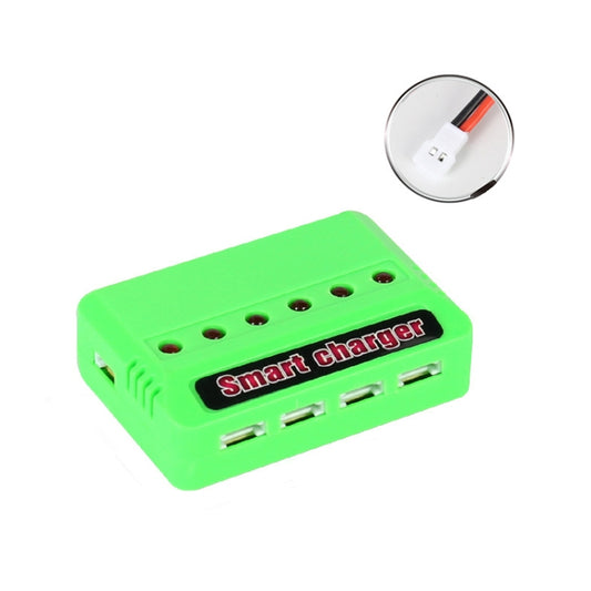 One To Six 3.7V Lithium Battery Drone USB Charger, Color: Green XH2.54 Port - Charger by buy2fix | Online Shopping UK | buy2fix