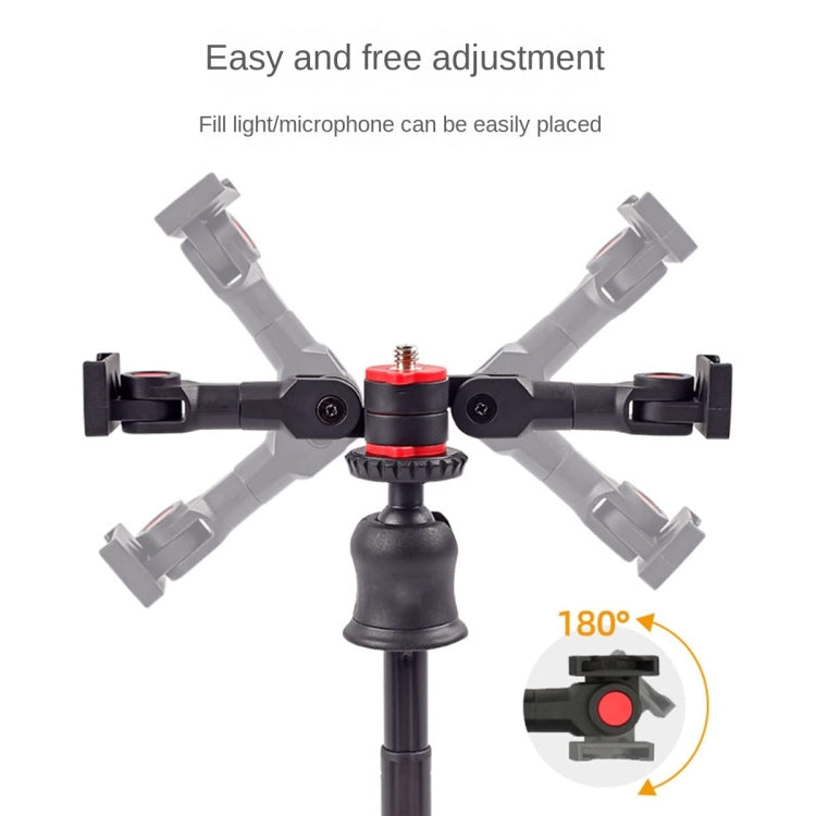 Dual Cold Shoe Mount Adapter Magic Arm Extension Bar Bracket Stand for Camera Mobile Phone - Camera Gimbal by buy2fix | Online Shopping UK | buy2fix