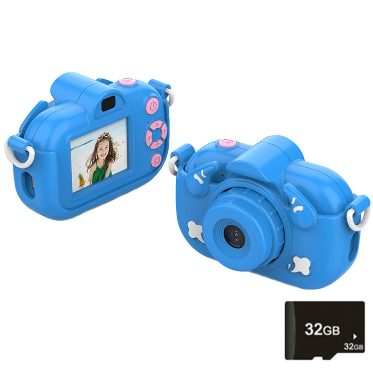 DC501 2.0-Inch 4X Zoom HD Digital Camera Mini Children Photography Camera, Color: Blue+32G - Children Cameras by buy2fix | Online Shopping UK | buy2fix