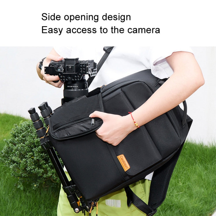 Cwatcun D93 Casual Camera Bag Waterproof Photography Bag(3.0 Small Black) - Backpack by Cwatcun | Online Shopping UK | buy2fix