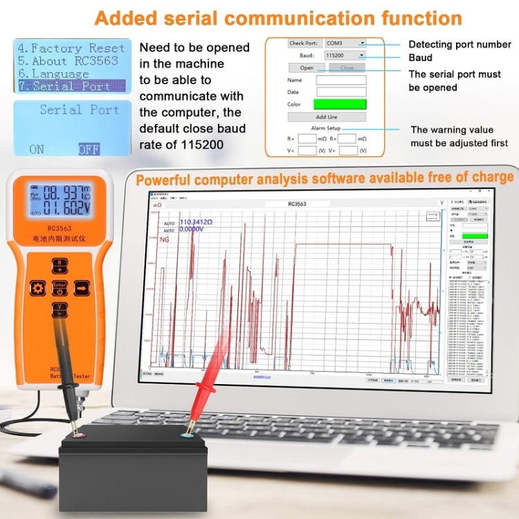 High-Precision Battery Voltage Internal Resistance Tester, Specifications: Host+Probe - Battery & Resistance Tester by buy2fix | Online Shopping UK | buy2fix