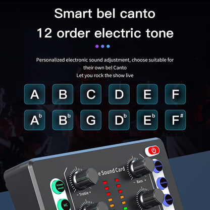 M8 Recording And Singing Live Bluetooth Sound Card Set, Color: Black - Live Sound Effects Processors by buy2fix | Online Shopping UK | buy2fix