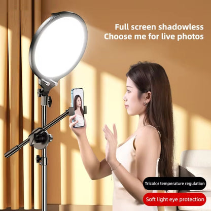 12.6 Inch Full-Screen Selfie Ring Light Tripod Set For Live Stream, Spec: 210cm Bracket - Selfie Light by buy2fix | Online Shopping UK | buy2fix