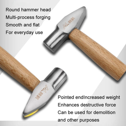 MYTEC Medium Silversmith Hammer Tool Short Handled Small Hammer Handmade Round Head Duckbill Hammer - Hammer by MYTEC | Online Shopping UK | buy2fix