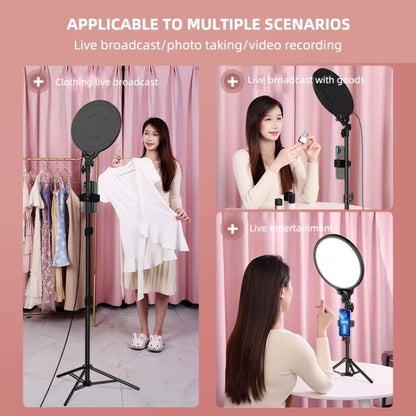 10.2 Inch Full-Screen Selfie Ring Light Tripod Set for Live Stream, Spec: 210cm Overhead Shot - Selfie Light by buy2fix | Online Shopping UK | buy2fix