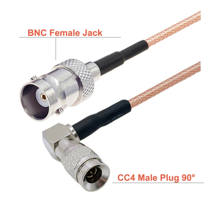 30cm CC4 Male Elbow To BNC Female Connector Cable RG179 Coaxial RF Wire - Connectors by buy2fix | Online Shopping UK | buy2fix