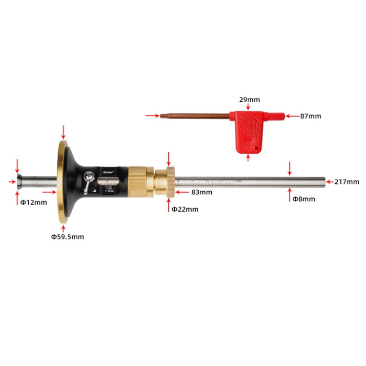 Ganwei 0.2mm Precision European Scriber Marking Gauge Parallel Line Drawing Woodworking Tool(Rolling Blade) - Measuring Tools by Ganwei | Online Shopping UK | buy2fix