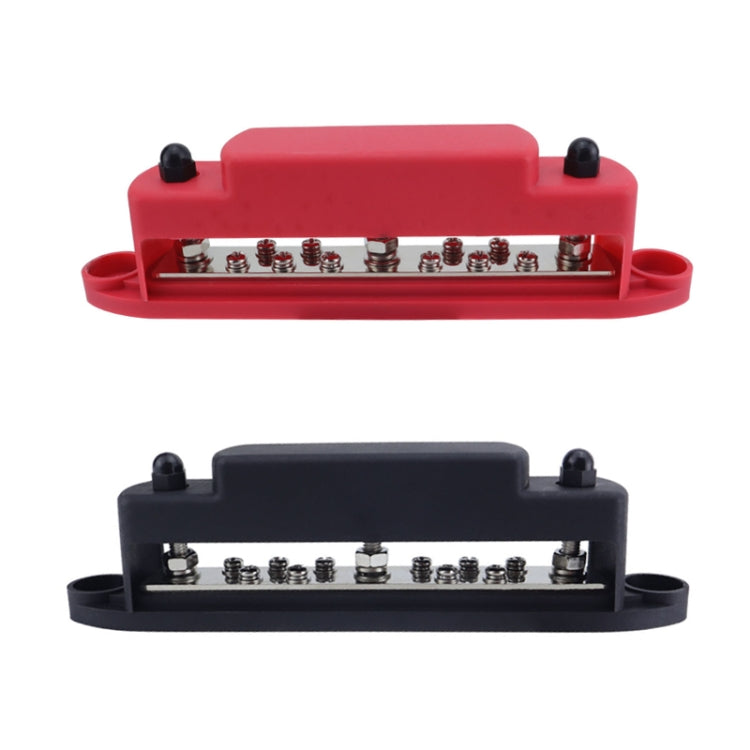 M6 3-post 10-way RV Yacht Short-circuit Proof Base DC Busbar, Color: Red+Black 1pair - Fuse by buy2fix | Online Shopping UK | buy2fix