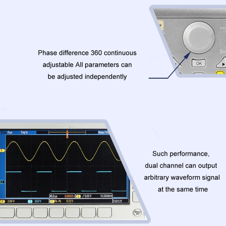 JUNTEK Programmable Dual-Channel DDS Function Arbitrary Waveform Signal Generator, Frequency: 30MHz(AU Plug) - Other Tester Tool by buy2fix | Online Shopping UK | buy2fix