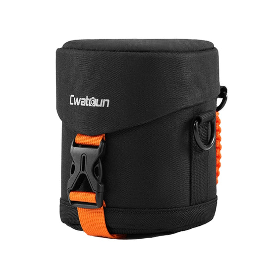 Cwatcun D157 DSLR Camera Lens Barrel Shockproof Thickened Digital Lens Bag Flip Lens Pouch, Color: Medium Black - Lens Bag by Cwatcun | Online Shopping UK | buy2fix