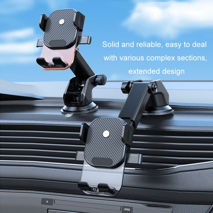 Car Suction Cup Dashboard Automatic Lock Mobile Phone Holder, Style: Orange Waterfall - Car Holders by buy2fix | Online Shopping UK | buy2fix