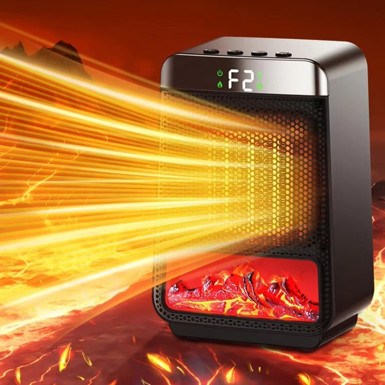 E03 Desktop PTC Heater Dynamic Flame Light Warmer US Plug - Electric Heaters by buy2fix | Online Shopping UK | buy2fix